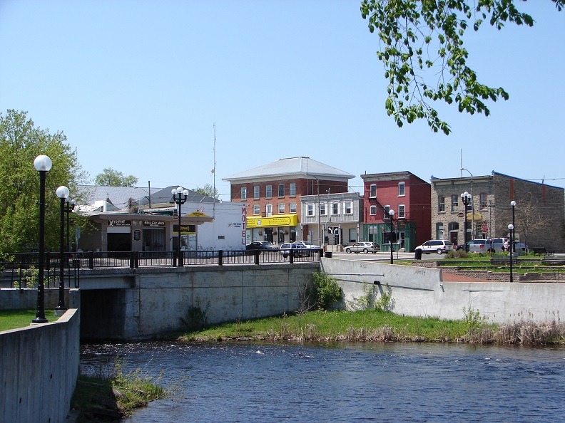 Kemptville downtown and the Kemptville Creek